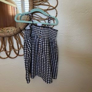 Black and white gingham toddler shirt